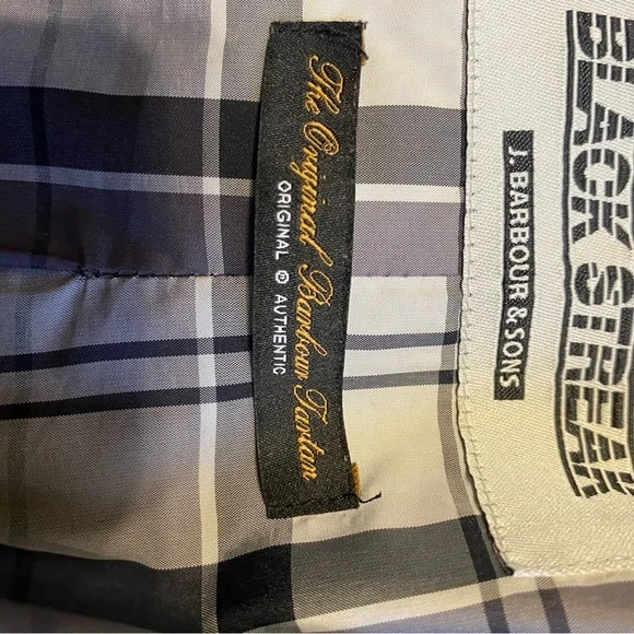 Barbour Black Wool Trench Coat Leather Collar Women's Size 4 - Picture 13 of 14